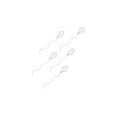 vector icon of simple forms of sperm