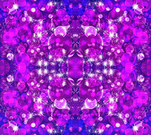 Purple And Blue Kaleidoscope Multicolored Abstract Background.
