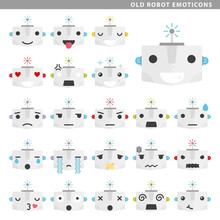 Old Robot Emoticons