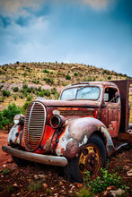 Large Rusty Old Pickup Truck