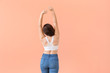 © Pixel-Shot - Young body positive woman on color background
