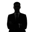 © Pixel-Shot - Silhouette of handsome businessman on white background