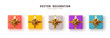 © lauritta - Set of gifts box. Collection realistic gift presents, flat lay, top view.