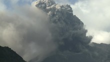 Huge Ash Eruption Column From Crater Of Sakurajima Volcano