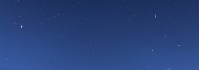 panorama blue night sky milky way and star on dark background.universe filled with stars, nebula and