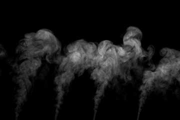 Abstract powder or smoke effect isolated on black background