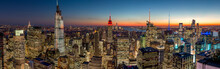 New York City Manhattan Evening Skyline 2019 November