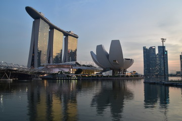 The night view of Singapore