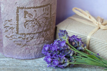 Purple Fragrant Lavender Blossom Still Life