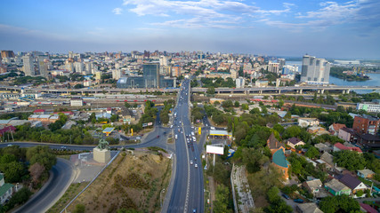 Wall Mural - Russia. Rostov-on-Don. View of the city center and the avenue strike