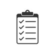 © Lysenko.A - To do list icon in flat style. Document checklist vector illustration on white isolated background. Notepad check mark business concept.