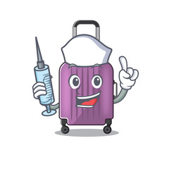 Canvas Print - travel suitcase nurse isolated with the cartoon