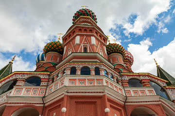 Moscow Kremlin and of St Basil's Cathedral on Red Square, Moscow, Russia.