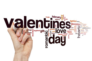 Wall Mural - Valentines day word cloud