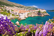 Medieval Town Of Dubrovnik With Famous Walls Colorful View