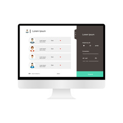 Wall Mural - web design. website template for monitor. elements for monitor and web applications. user interface 
