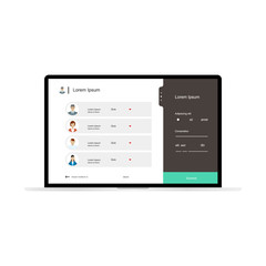 Wall Mural - web design. website template for laptop. elements for laptop and web applications. user interface ui