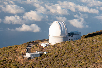 Wall Mural - view of observatories from top of roque de los muchachos, la palma