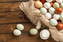 Basket Of Organic Natural Cage Free Eggs