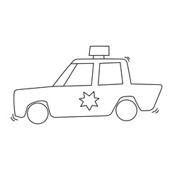 Police car icon vector illustration isolated