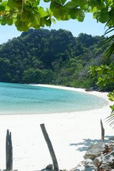 The beauty of the blue sea beach at Hosshu Island in the Andaman sea