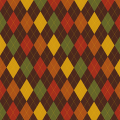 Retro Thanksgiving Fall argyle pattern in vector format.