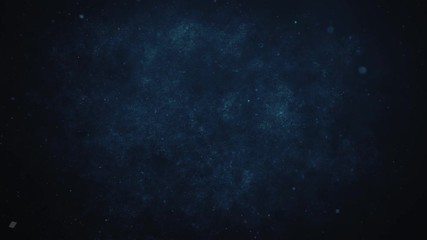 Wall Mural - blue space debris background 4k loop features a blue space like environment with particle lights, gl