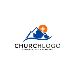 Wall Mural - Church vector logo symbol graphic abstract template