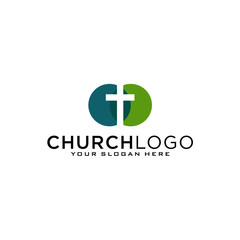 Wall Mural - Church vector logo symbol graphic abstract template