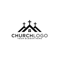 Wall Mural - Church vector logo symbol graphic abstract template