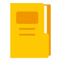 Wall Mural - Folder with documents icon. Flat illustration of folder with documents vector icon for web design