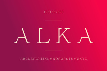 Wall Mural - elegant alka feminine minimalist serif font vector design