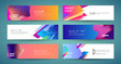 © mechkalo - Vector horizontal banner template, abstract design