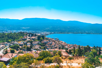 Wall Mural - Panoramic View of Ohrid in Macedonia