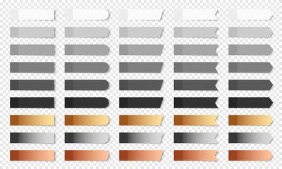 Poster - Set of colored realistic sticky notes isolated.