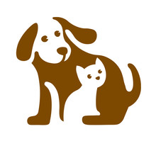 Vector Image Of Dog And Cat Logo On White