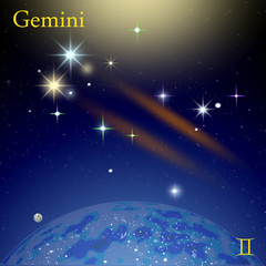 Wall Mural - Zodiac constellation Gemini