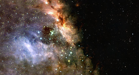 Fototapete - Space background of nebula and stars field
