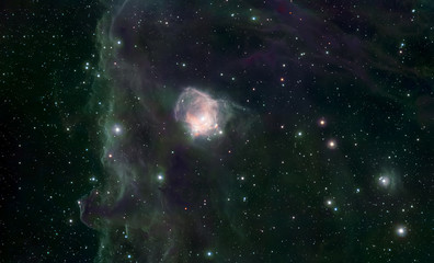 Wall Mural - stars, dust and gas nebula in a far galaxy space background. stellar nursery