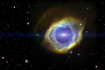 Wall Mural - supernova nebula and stars field with copyspace.the infinite universe abstract view