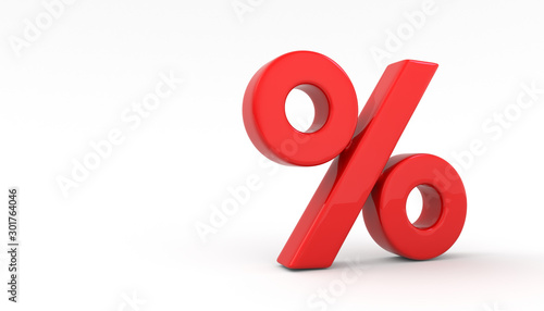 Fotomural Seasonal sales background with percent discount pattern. 3D