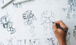 © Chaosamran_Studio - Animator designer Development designing drawing sketching development creating graphic pose characters sci-fi robot Cartoon illustration animation video game film production , animation design studio.