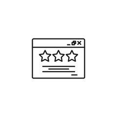 Wall Mural - customer review - minimal line web icon. simple vector illustration. concept for infographic, website or app.