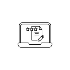 Wall Mural - customer review - minimal line web icon. simple vector illustration. concept for infographic, website or app.