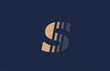 © dragomirescu - alphabet S blue letter brown logo icon for company and business design