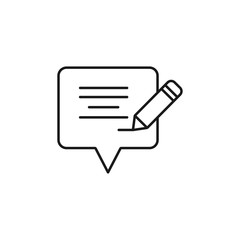 Wall Mural - customer review - minimal line web icon. simple vector illustration. concept for infographic, websit