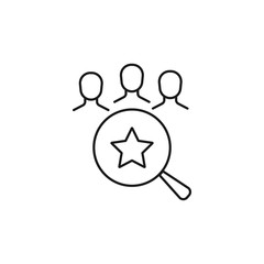 Wall Mural - customer review - minimal line web icon. simple vector illustration. concept for infographic, websit
