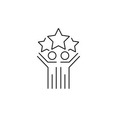 Wall Mural - customer review - minimal line web icon. simple vector illustration. concept for infographic, websit