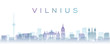 Vilnius Transparent Layers Gradient Landmarks Skyline