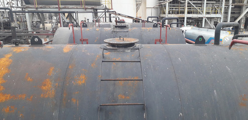 Storage bunker- c tank  inside the used oil room, and that tank was also heated by steam , dirty zone inside room from used oil